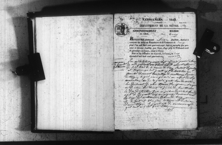 Tracy-sur-Loire : actes d'état civil.