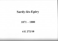 Sardy-les-Epiry : actes d'état civil.