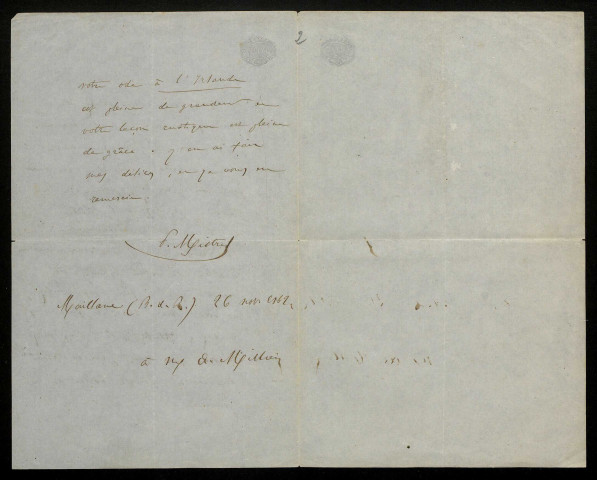 MISTRAL (Frédéric), poète (1830-1914) : 8 lettres, 2 cartes postales illustrées, manuscrit, 8 copies de lettres.