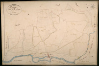 Ruages, cadastre ancien : plan parcellaire de la section B dite de Ruages, feuille 3