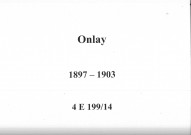 Onlay : actes d'état civil.