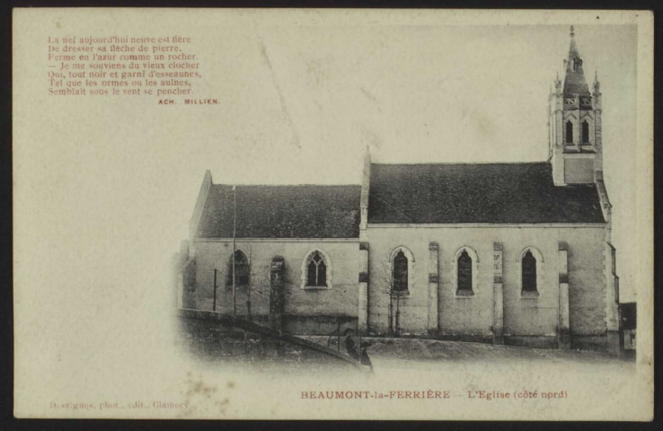 BEAUMONT-la-FERRIERE L'Église (côté nord)