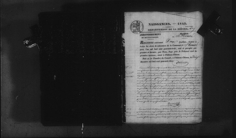 Saint-Honoré-les-Bains : actes d'état civil.