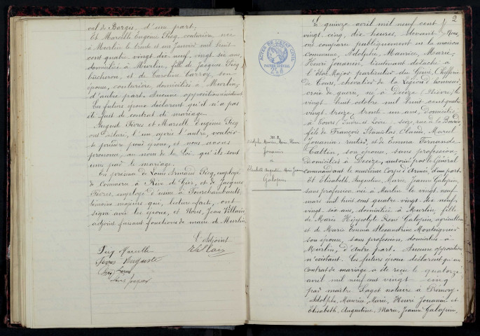 Murlin : actes d'état civil.