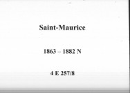 Saint-Maurice : actes d'état civil.