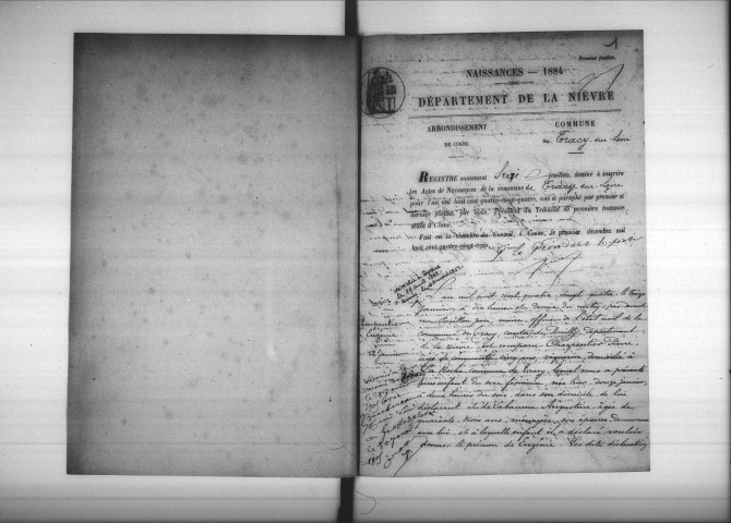 Tracy-sur-Loire : actes d'état civil.