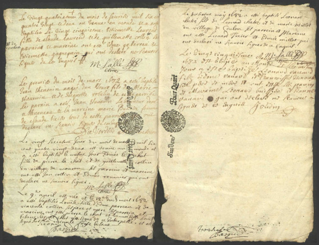 Mouron-sur-Yonne : registres paroissiaux.