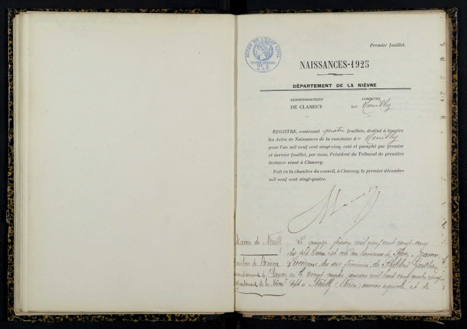 Neuilly : actes d'état civil.