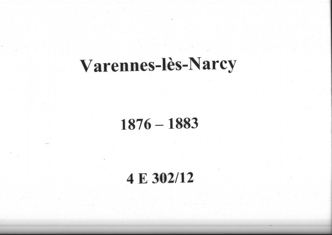 Varennes-lès-Narcy : actes d'état civil.