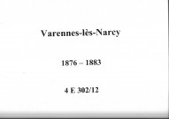 Varennes-lès-Narcy : actes d'état civil.