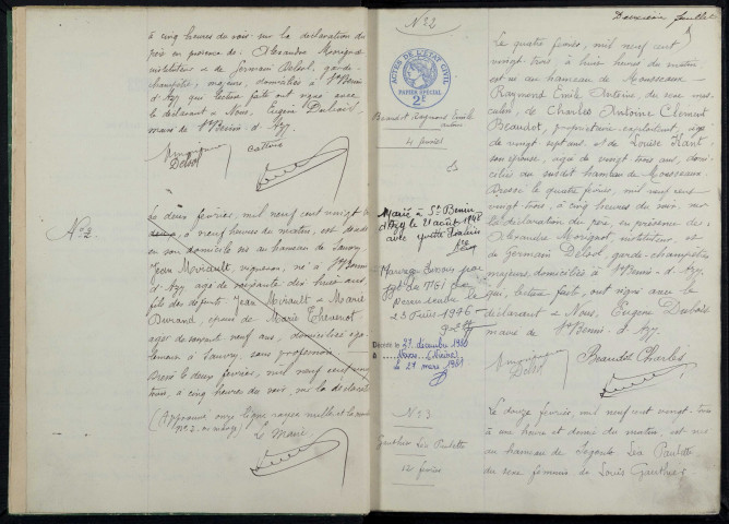 Saint-Benin-d'Azy : actes d'état civil (naissances).