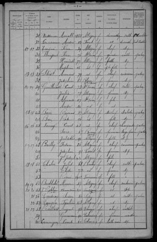 Alligny-Cosne : recensement de 1921