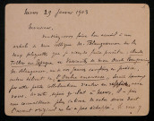 GÉRIN (Marius), professeur de lettres à Nevers, secrétaire de la Société académique du Nivernais (1862-1937) : 148 lettres, manuscrits.