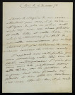 MONTESQUIOU-FÉZENSAC (Anatole, comte de), général et poète (1788-1878) : 1 lettre.