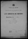 Nevers, Quartier de Nièvre, 10e section : recensement de 1931