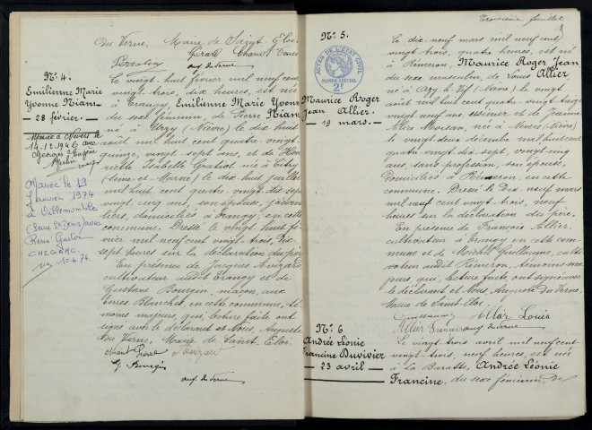 Saint-Éloi : actes d'état civil.