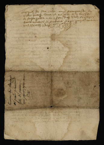 Mariage à Sémelay de Jean Plantard et de Jeanne Peponneau fille de Denize Plantard : contrat de mariage.