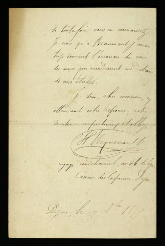 VICQUENAULT (Henri), notaire à La Charité-sur-Loire (Nièvre) : 52 lettres.