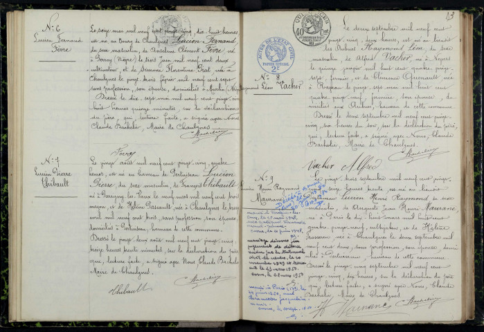 Chaulgnes : actes d'état civil.