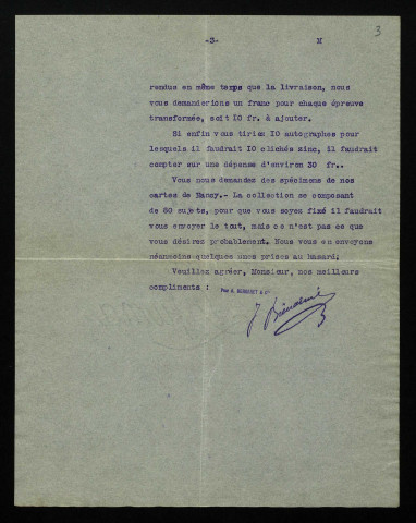 BERGERET, Imprimeries réunies de Nancy : 23 lettres.