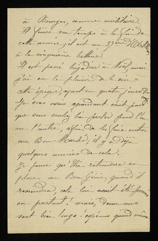 MILLIEN (Th.), cousine d'Achille Millien, domestique à Paris : 4 lettres.