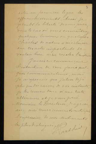 PARTHIOT (Jules), folkloriste à Dijon : 7 lettres, manuscrit.