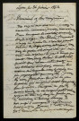 SOULARY (Joseph), poète à Lyon (1815-1891) : 1 lettre.