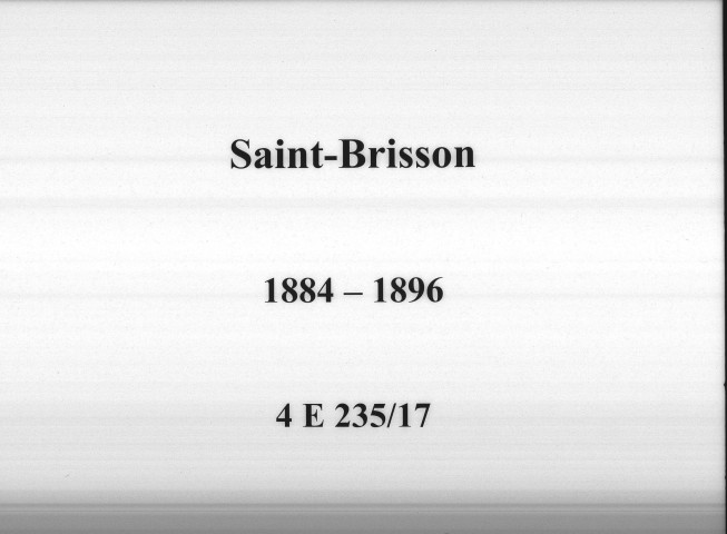Saint-Brisson : actes d'état civil.
