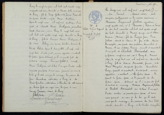 Livry : actes d'état civil.