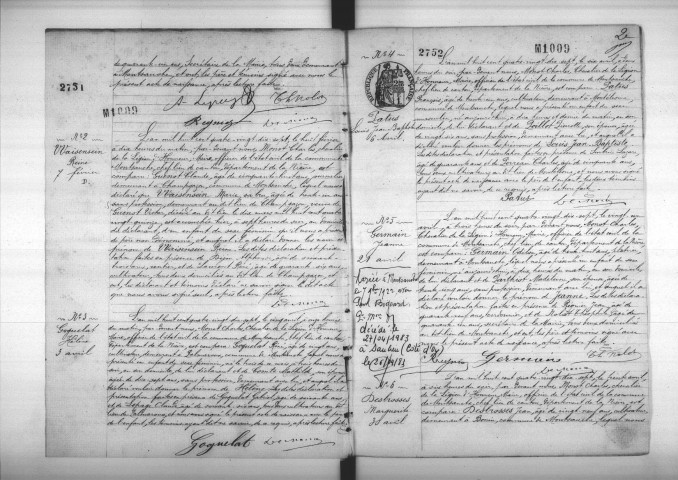 Montsauche-les-Settons : actes d'état civil.