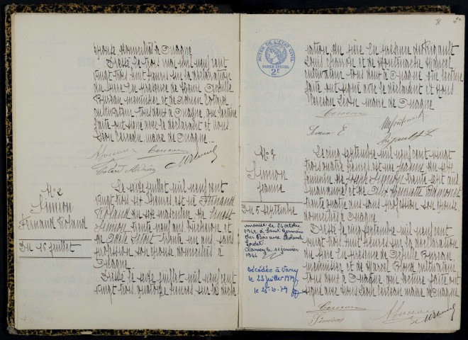 Ouagne : actes d'état civil.