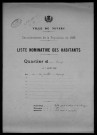 Nevers, Quartier du Croux, 8e section : recensement de 1926