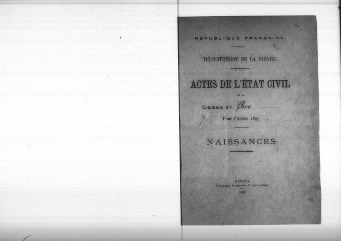 Glux-en-Glenne : actes d'état civil.
