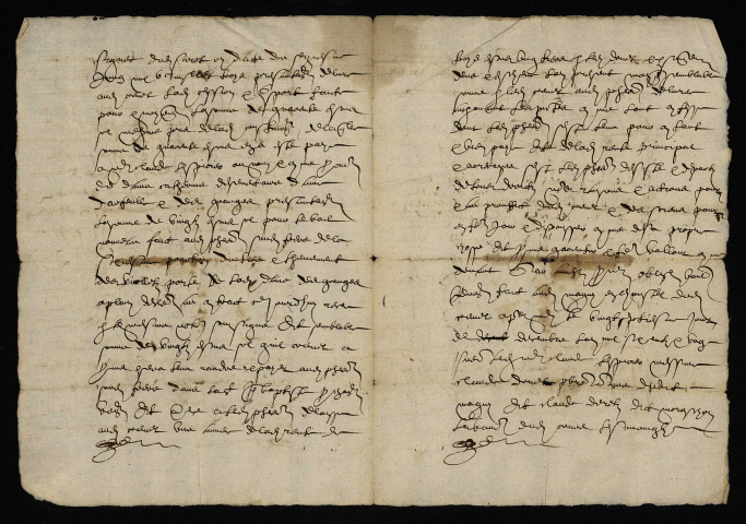 Biens et droits. - Rente de Douet sur le tènement des Viollets, cession par les frères Philbert à Crevet chevaucheur de la poste de Magny (commune de Magny-Cours) : contrat d'amortissement (27 décembre 1601), copie papier du contrat (1601).