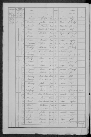 Suilly-la-Tour : recensement de 1891