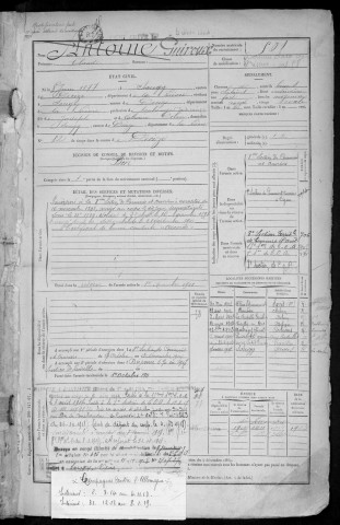 Bureau de Nevers, classe 1897 : fiches matricules n° 501 à 1000