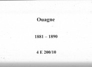 Ouagne : actes d'état civil.