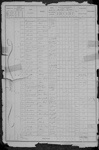 Arleuf : recensement de 1876