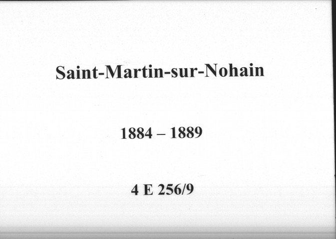 Saint-Martin-sur-Nohain : actes d'état civil.