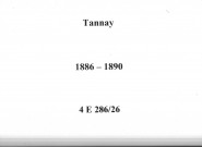 Tannay : actes d'état civil.