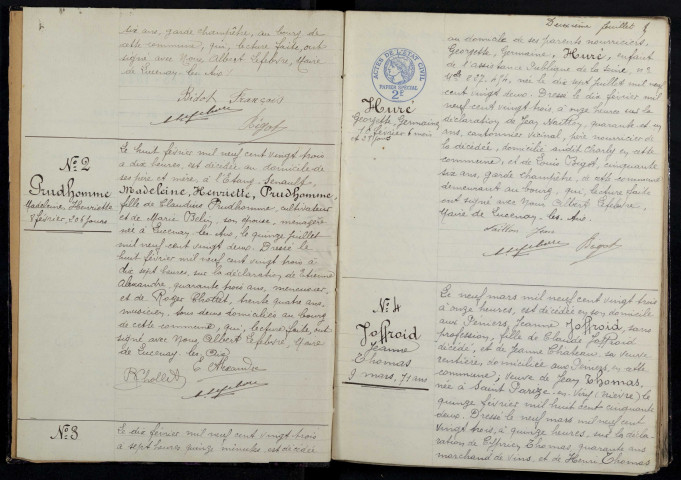 Lucenay-lès-Aix : actes d'état civil (décès).