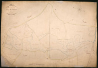 Saint-Vérain, cadastre ancien : plan parcellaire de la section A dite de Betphaget, feuille 3