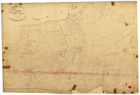 Cosne-sur-Loire, cadastre ancien : plan parcellaire de la section G dite de Villechaux, feuille 1, développement