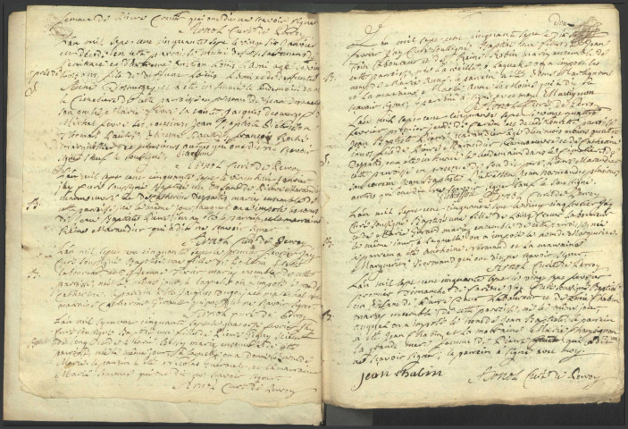 Perroy : registres paroissiaux.