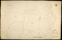 Montreuillon, cadastre ancien : plan parcellaire de la section E dite de la Grignon, feuille 2