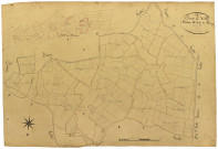 Crux-la-Ville, cadastre ancien : plan parcellaire de la section B dite de Forcy, feuille 1