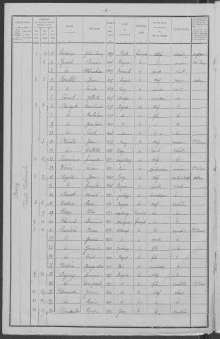 Pougues-les-Eaux : recensement de 1911