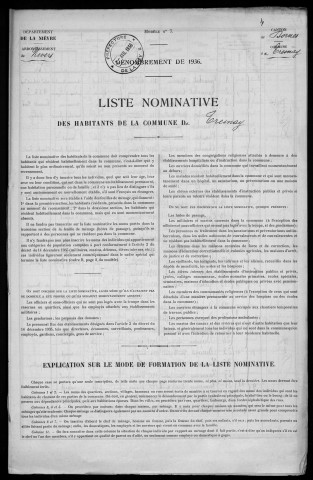Tresnay : recensement de 1936