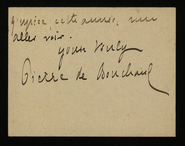 BOUCHAUD (Pierre de), écrivain (1862-1925) : 4 lettres.