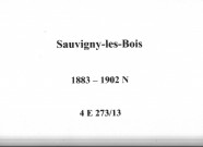 Sauvigny-les-Bois : actes d'état civil (naissances).